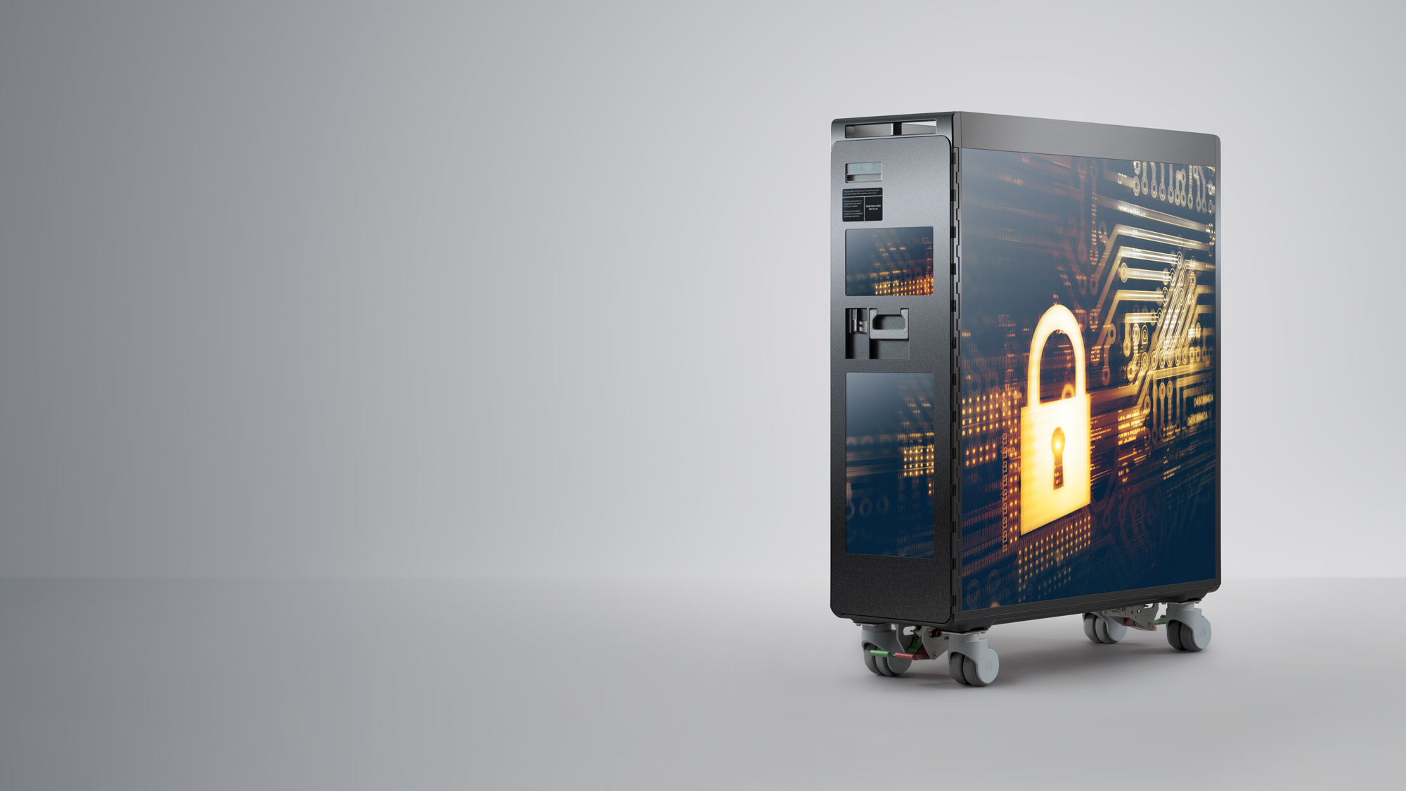 pc case with security lock